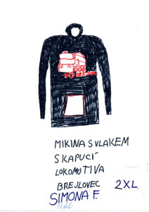 mikina 2xl s vlakem