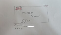 Poukaz do KIKU v hodnotě 500 Kč