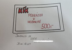 Poukaz do KIKU v hodnotě 500Kč