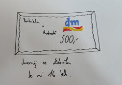 Poukaz do DM v hodnotě 500Kč