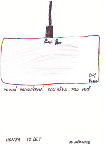 Pevná podsvícená podložka pod myš