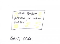 POUKAZ NA OBLEČENÍ V NEW YORKER