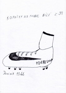 Kopačky na fotbal, bílé, vel. 38 - 39